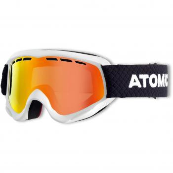 Atomic Mädchen/Jungen Skibrille für Brillenträger, Schlechte Lichtverhältnisse, Passform Junior Fit, Savor JR ML, Rot/Weiß/Schwarz, AN5105372