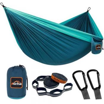 AnorTrek Hamac Randonneur – Léger, nylon, double sangle arbre
