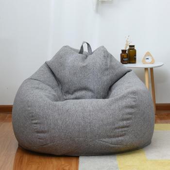 Sofá Bean Bag XXL con Cubierta Interior, Color Gris, Dimensiones 90x110 cm