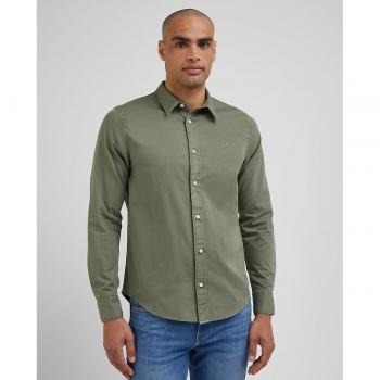Camisa patch para hombre en verde estilo clásico