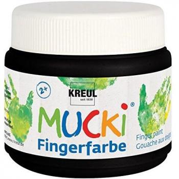 Mucki Fingerfarbe in Schwarz, 150 ml