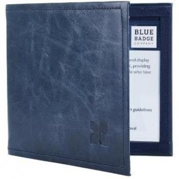 Holographic Secure Blue Badge Cover – Italian Leather, Timer Clock