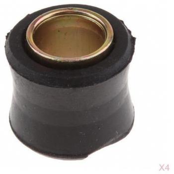 4x Black Rubber and Metal Shock Absorber Bushings for Motorcycles Φ12mm