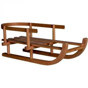 Puppenschlitten Holz 45 cm