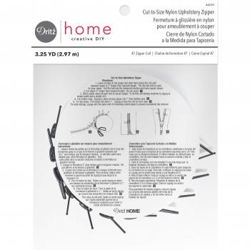 Dritz Black Cut-to-Size Nylon Zipper, 3-1/4 Yards