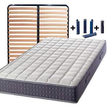 SILHOUETTE : Matelas + Lattes 160x200 + Pieds