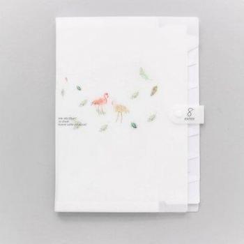 Veranstalter‑Ordner „Frische Farbe“ – A4, 8 Fächer, Flamingo
