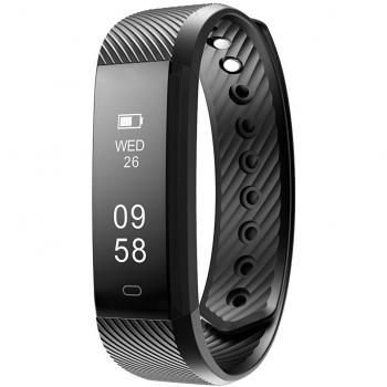 Sunstech Fitlife Pulsera Deportiva, Unisex Adulto, Negra, XL