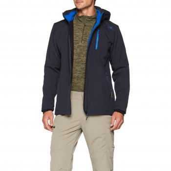 Softshell-Kapuzenjacke CMP Herren – Antracite‑Zaffiro, 58 kg (Größe)