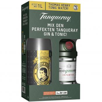 Tanqueray 0,7 l & Thomas Henry Tonic 1 l – Geschenkverpackung für Genießer
