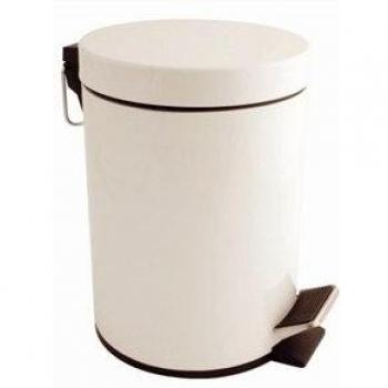 White 5L Pedal Bin