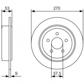 Hinterachsen-Bremsscheibe BOSCH 0 986 479 A79 – Doppelset