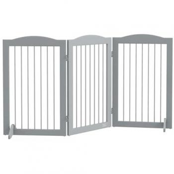 Barrera para Mascotas PawHut 154x30x80 cm Gris