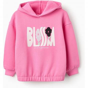 Sudadera Zippy para niña con capucha y mensaje frontal