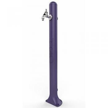Fontana da Giardino Tradizionale in Resina con Rubinetto Portagomma Colore Viola Arkema H2O