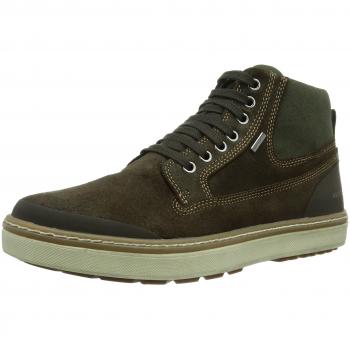 Geox Men's Mattias Amphibiox Leather High-Top Shoe, Chestnut Brown, UK 8