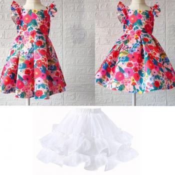 Crinolina Sin Aros para Vestido Victoriano, Blanca y Esponjosa, Cintura Elástica