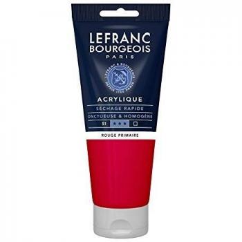 Peinture Acrylique Fine 200ml Rouge Primaire Lefranc Bourgeois