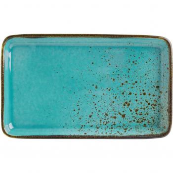 Plato Rectangular VEGA Turquesa 21x13 cm