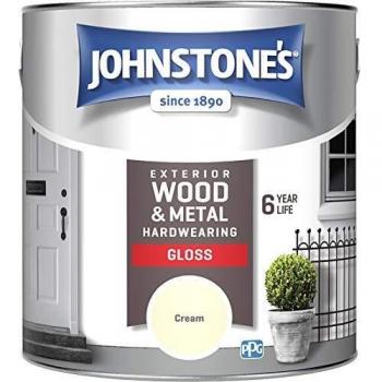 Johnstone's 309153: Exterior Gloss Paint in Cream, 2.5 Litre