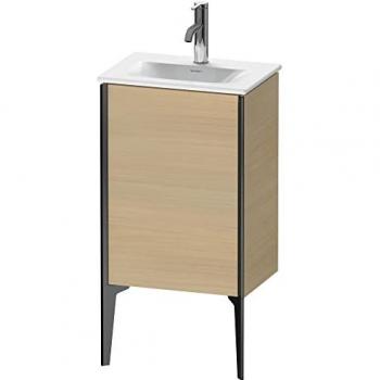 Duravit XViu Waschtisch-Unterschrank mit 1 Tür, schwarz matt, 43x31x59,1cm, mediterrane Eiche