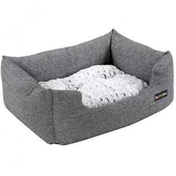 SONGMICS Beidseitig verwendbares Hundebett mit rutschfester Unterseite, 80 x 60 x 26 cm