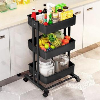 Iron Art Kitchen Trolley with Baskets