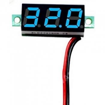 Voltímetro 2,5‑30 V con Indicador Rojo/Verde/Azul para Motores Eléctricos