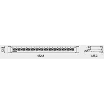 Pannello Patch Rutenbeck 24 Porte Cat.6A 1U
