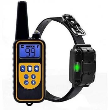 Collier de dressage KZQ Anti‑aboiement, portée 800 m, télécommande rechargeable, étanchéité IPX7