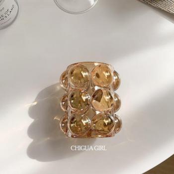 Soporte de cristal para brochas de maquillaje