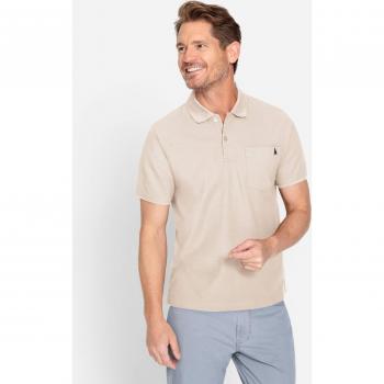 Elfenbeinfarbenes Kurzarmshirt für Herren