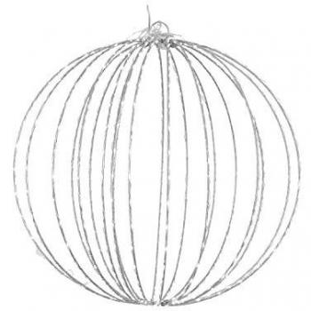 Silber‑Glanz Kugel 50 cm – Luca Lighting (LED)