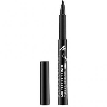 Manhattan Multi Effect Liner, Hochpigmentierter schwarzer Eyeliner für einen dicken und dünnen Lidstrich, Farbe Black 001, 1 x 1ml