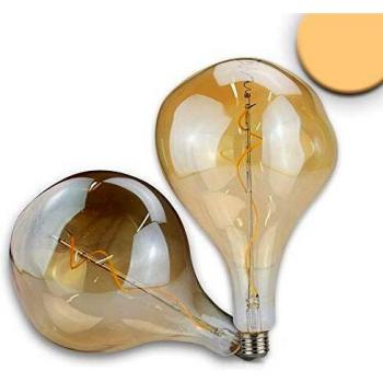 Vintage LED Filament E27 4W 165mm, ultrawarmweiß, amber Glas, dimmbar