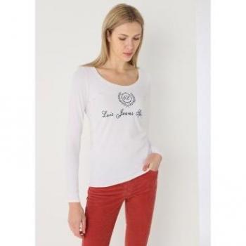 Camiseta de Algodón Lois Jeans con Escote Scoop