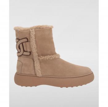 Tod’s Stivaletto Beige 40 con Camoscio e Shearling
