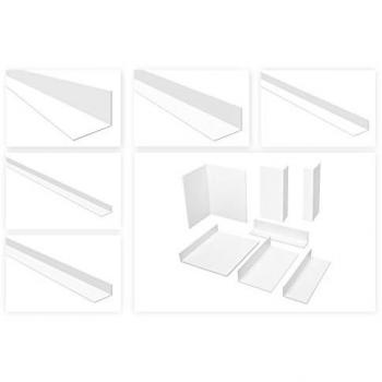 Angolo PVC 2m, Bianco, Spessore Irregolare (2‑4 mm) – 100 × 50 mm