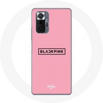 Pink Background Case for Xiaomi Redmi Note 10 Pro Blackpink Logo