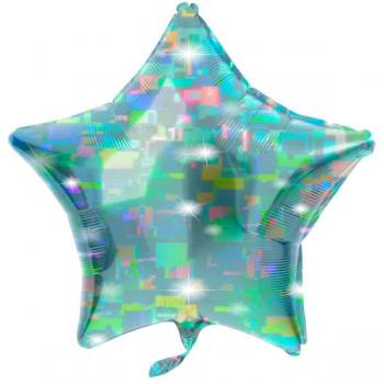 Sternförmiger Folienballon in Aqua 61cm