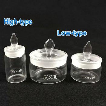 Transparent Glass Weighing Bottle Set (4 Pieces)