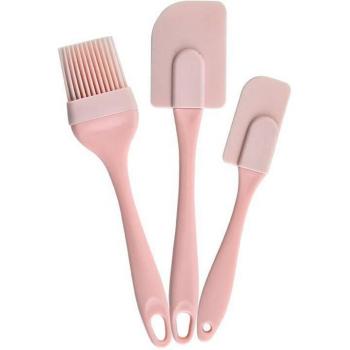 Set 3 spatules et brosse à mélanger en silicone pour pâtisserie