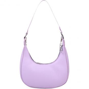 Summer Small PU Leather Half Moon Shoulder Bag
