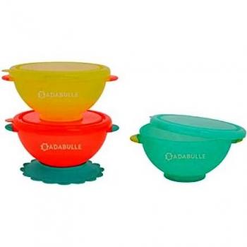 Lot de 3 Bols avec Couvercles Badabulle
