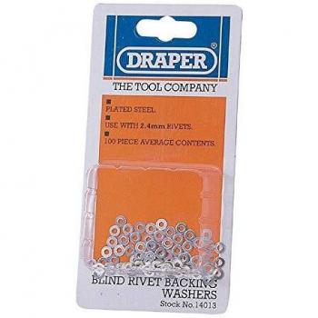 Draper 100 x 2.4mm Rivet Backing Washers