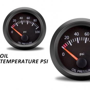 Indicador 52mm de Presión de Aceite y Temperatura de Escape para Coche