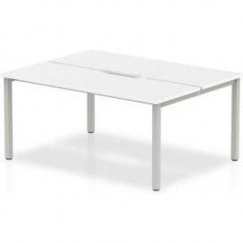 Dynamic Evolve Plus Dual-Desk – 1200mm, Two Seats, Silver Frame