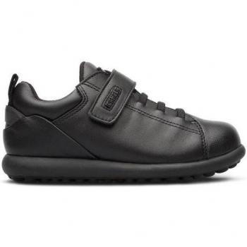 Camper zapatillas de piel negras para niño con puntera reforzada modelo K800316-003