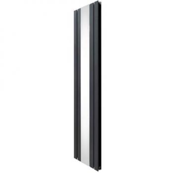 Anthracite Grey Flat Mirror Radiator 1800mm x 425mm Modern Vertical Design