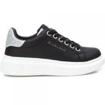 US 9 Female XTI Black Lace-Up Athletic Shoes